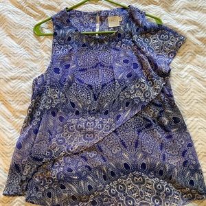 Blue printed blouse